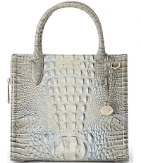 BRAHMIN Melbourne Collection Mindful Grey Small Caroline Satchel Bag