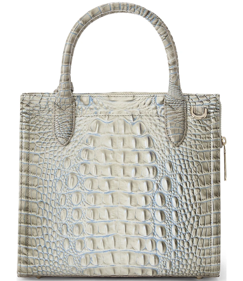 BRAHMIN Melbourne Collection Mindful Grey Small Caroline Satchel Bag