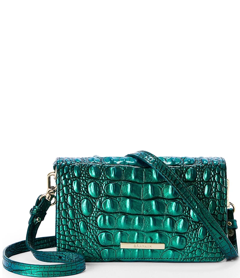 BRAHMIN Melbourne Collection Mystic Grey Minuette Crossbody Bag