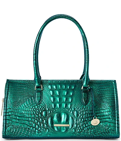 BRAHMIN Melbourne Collection Mystic Grey Sophia Satchel Bag