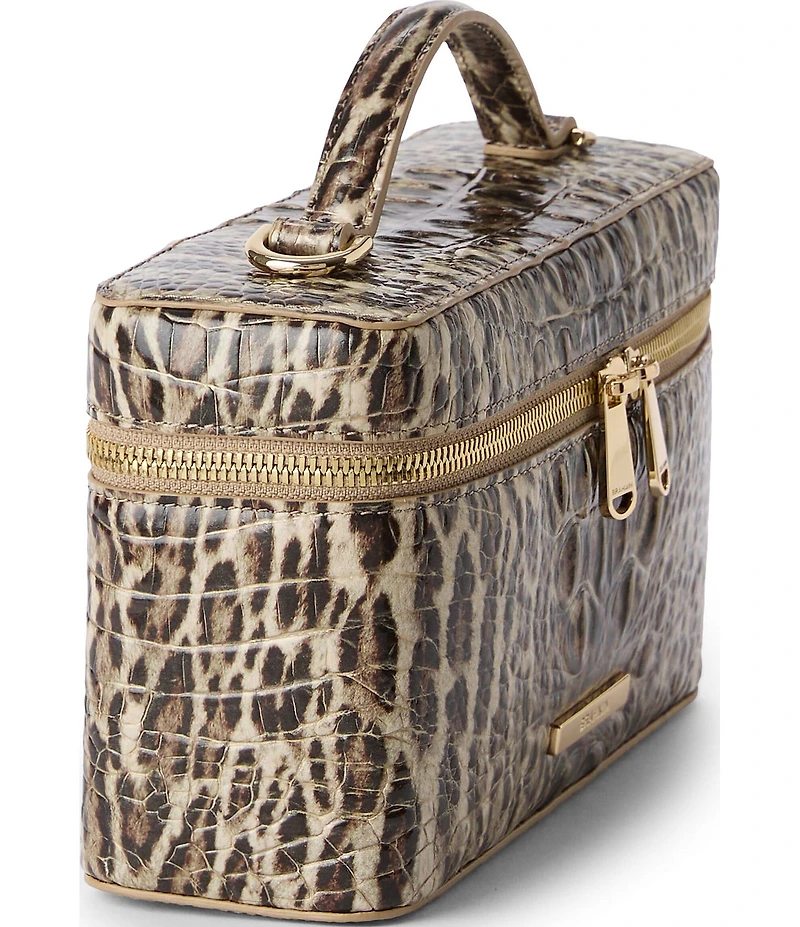 BRAHMIN Melbourne Collection Ocelot Animal Print Charlene Handle Crossbody Bag