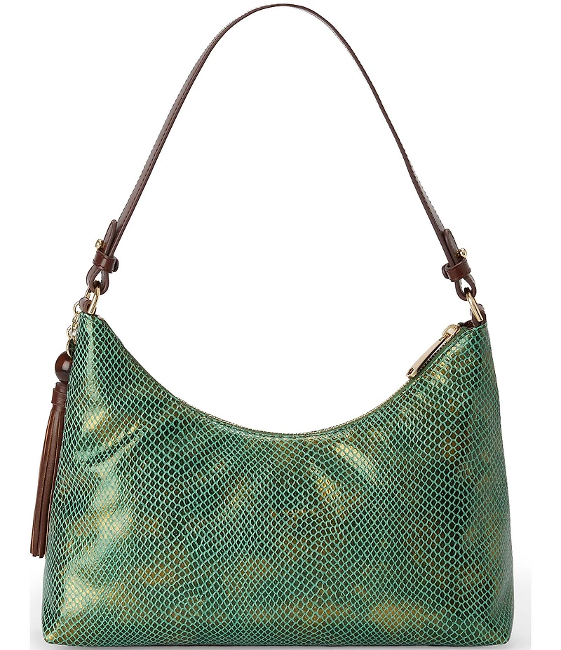 BRAHMIN Melbourne Collection Olivia Dark Green Tassel Shoulder Bag