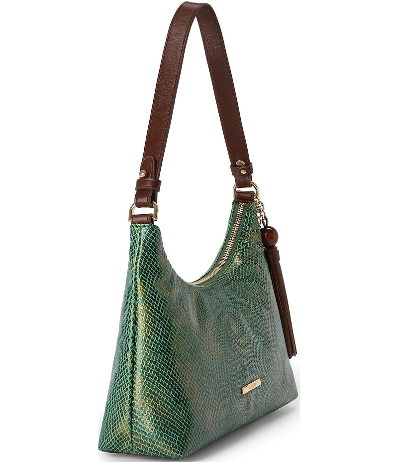 BRAHMIN Melbourne Collection Olivia Dark Green Tassel Shoulder Bag