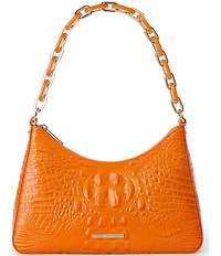 BRAHMIN Melbourne Collection Orange Mango Mod Esme Chain Strap Shoulder Bag