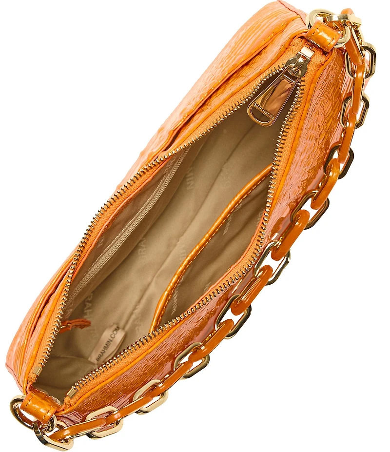 BRAHMIN Melbourne Collection Orange Mango Mod Esme Chain Strap Shoulder Bag