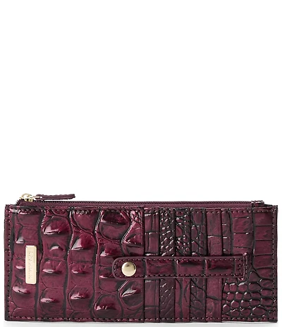 BRAHMIN Melbourne Collection Oxblood Credit Card Wallet