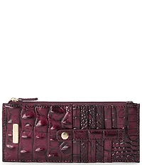 BRAHMIN Melbourne Collection Oxblood Credit Card Wallet