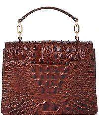 BRAHMIN Melbourne Hallie Pecan Buckled Satchel Bag