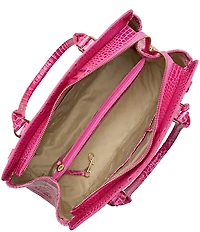 BRAHMIN Melbourne Collection Phlox Pink Small Finley Satchel Bag