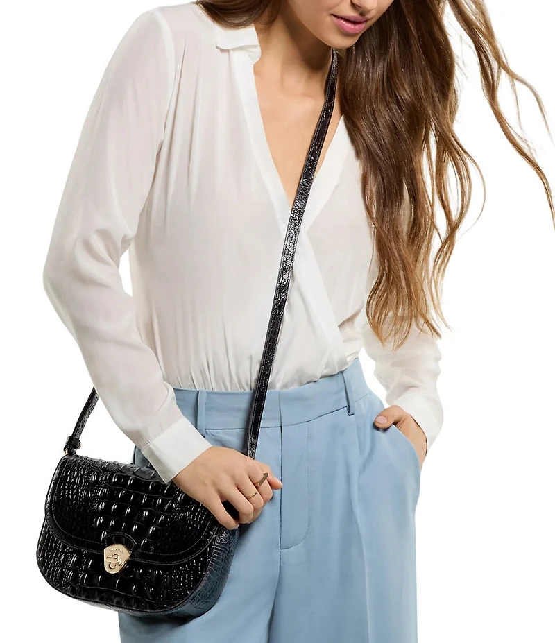 BRAHMIN Melbourne Collection Portia Flap Crossbody Bag