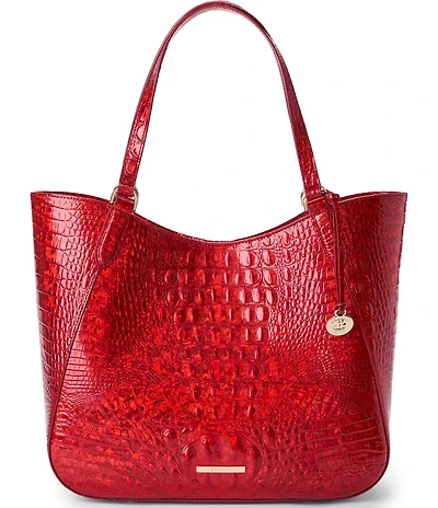 BRAHMIN Melbourne Collection Red Opal Aliza Tote Bag