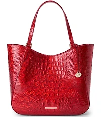 BRAHMIN Melbourne Collection Red Opal Aliza Tote Bag