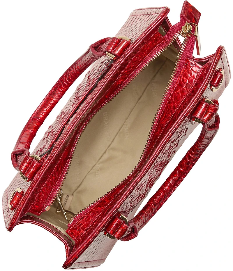 BRAHMIN Melbourne Collection Red Opal Cami Satchel Bag