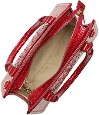 BRAHMIN Melbourne Collection Red Opal Cami Satchel Bag