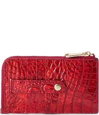 BRAHMIN Melbourne Collection Red Opal Lennon Credit Card Wallet
