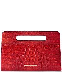 BRAHMIN Melbourne Collection Red Opal Ravina Magnetic Snap Clutch