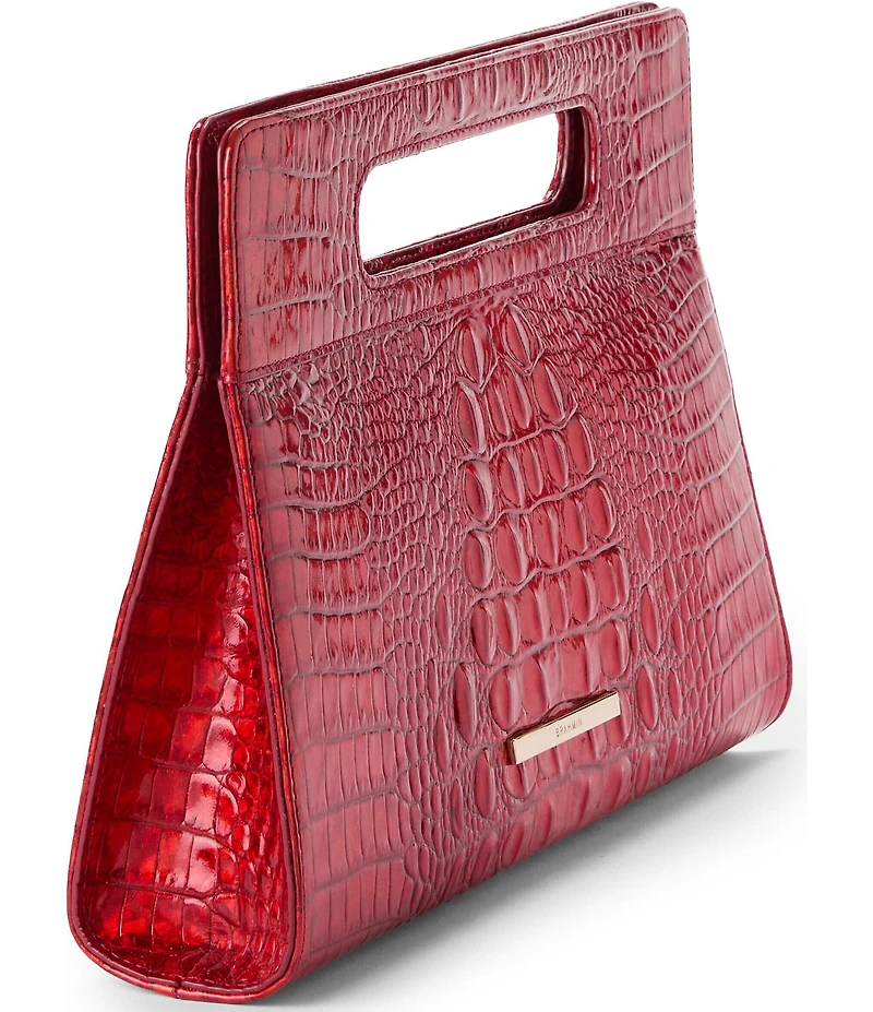 BRAHMIN Melbourne Collection Red Opal Ravina Magnetic Snap Clutch