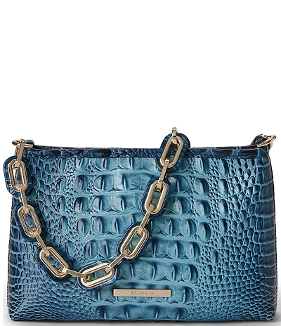 BRAHMIN Melbourne Collection Retro Blue Lorelei Shoulder Bag