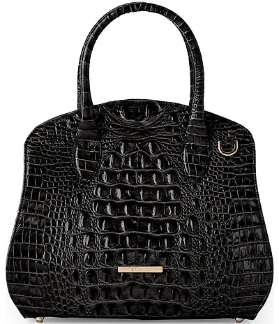 BRAHMIN Melbourne Collection Rosetta Black Satchel Bag