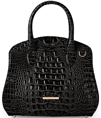 BRAHMIN Melbourne Collection Rosetta Black Satchel Bag