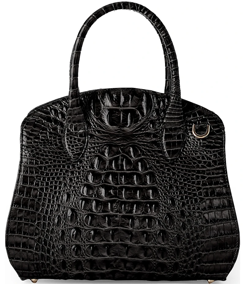 BRAHMIN Melbourne Collection Rosetta Black Satchel Bag