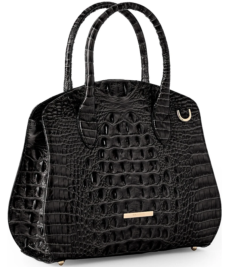 BRAHMIN Melbourne Collection Rosetta Black Satchel Bag