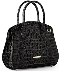 BRAHMIN Melbourne Collection Rosetta Black Satchel Bag