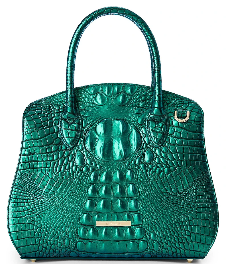 BRAHMIN Melbourne Collection Rosetta Mystic Green Satchel Bag