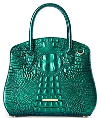 BRAHMIN Melbourne Collection Rosetta Mystic Green Satchel Bag