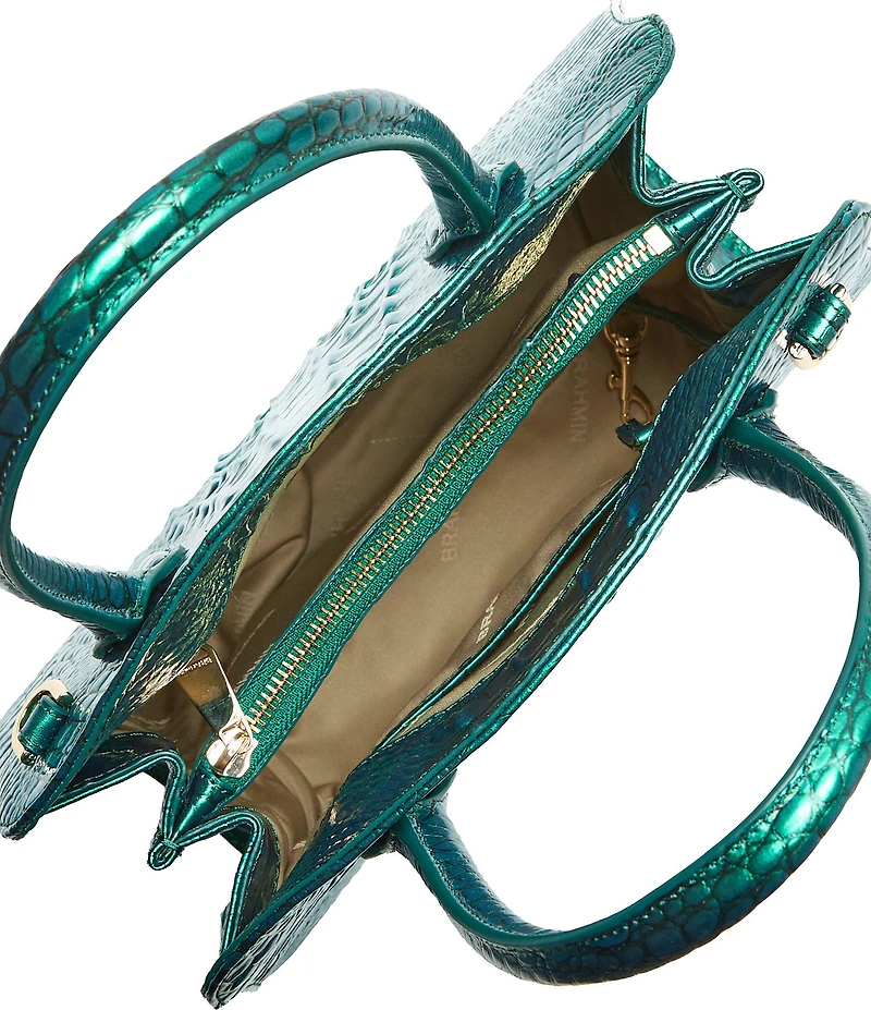BRAHMIN Melbourne Collection Rosetta Mystic Green Satchel Bag