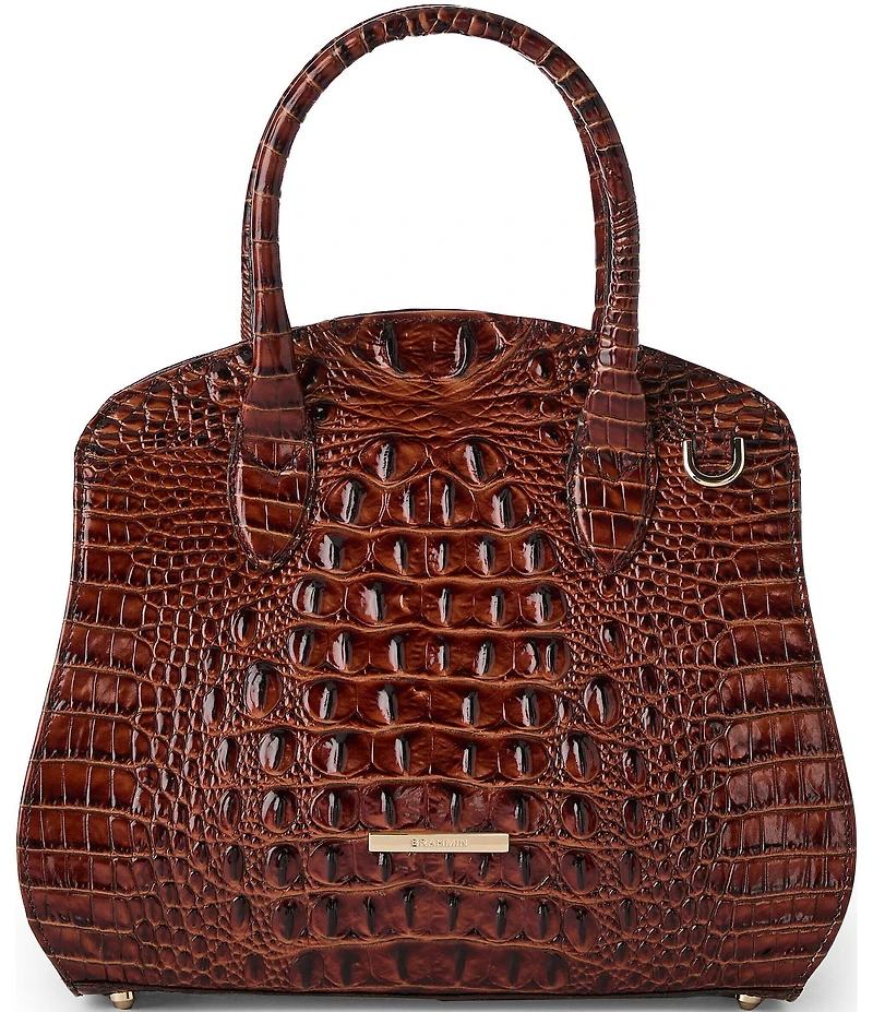 BRAHMIN Melbourne Collection Rosetta Pecan Satchel Bag