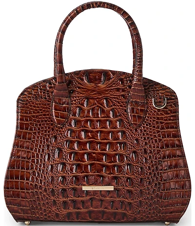 BRAHMIN Melbourne Collection Rosetta Pecan Satchel Bag