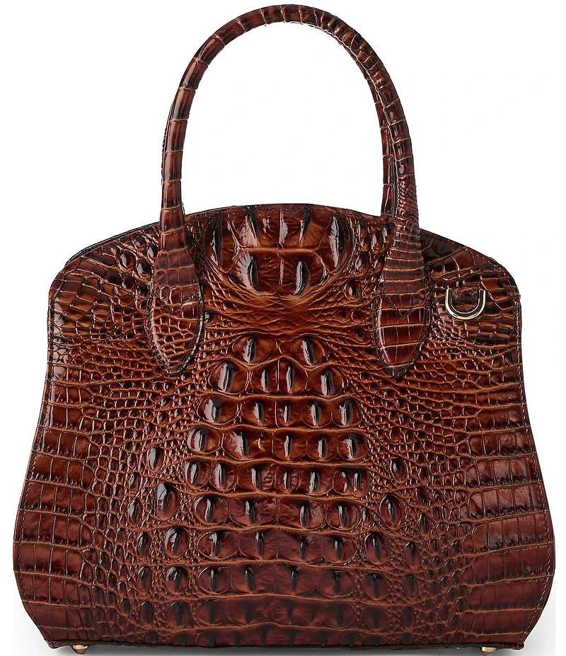 BRAHMIN Melbourne Collection Rosetta Pecan Satchel Bag