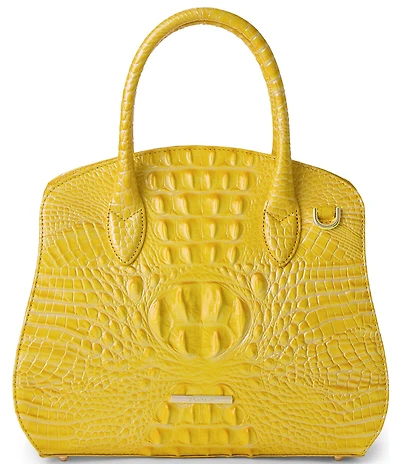 BRAHMIN Melbourne Collection Rosetta Pecan Satchel Bag