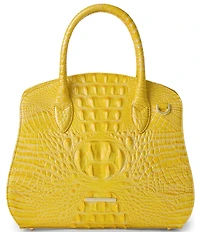 BRAHMIN Melbourne Collection Rosetta Pecan Satchel Bag