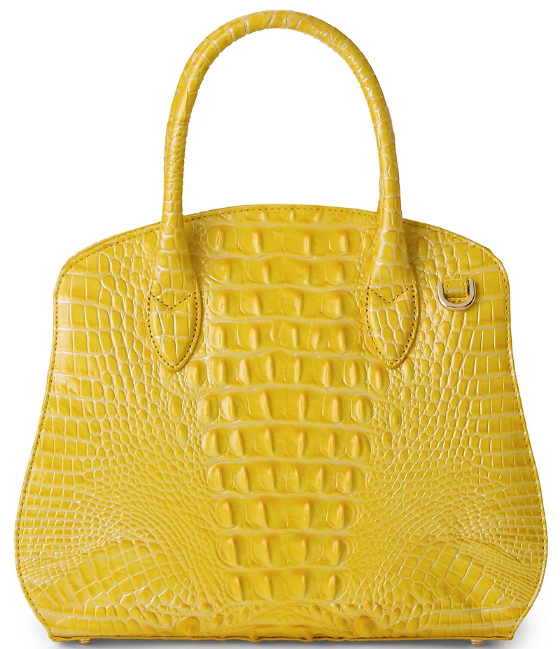 BRAHMIN Melbourne Collection Rosetta Pecan Satchel Bag