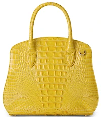 BRAHMIN Melbourne Collection Rosetta Pecan Satchel Bag