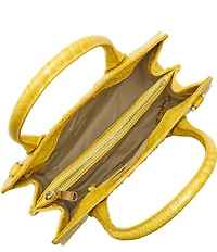 BRAHMIN Melbourne Collection Rosetta Pecan Satchel Bag