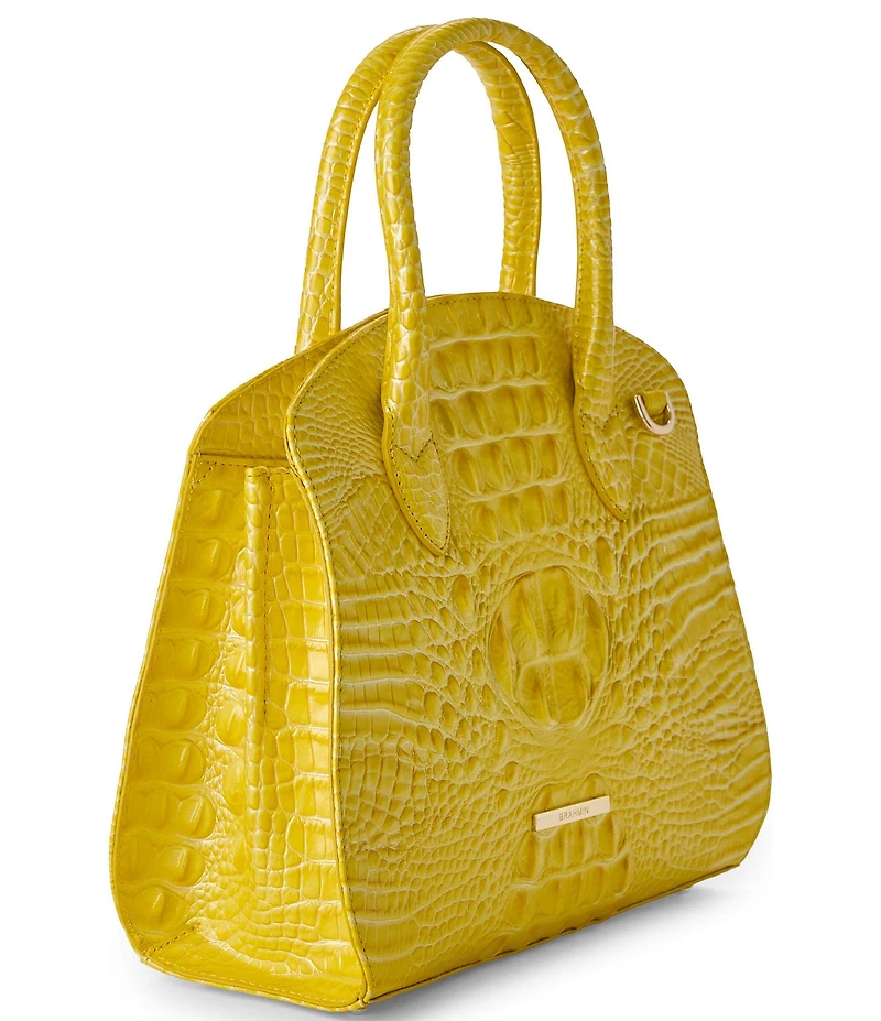 BRAHMIN Melbourne Collection Rosetta Pecan Satchel Bag