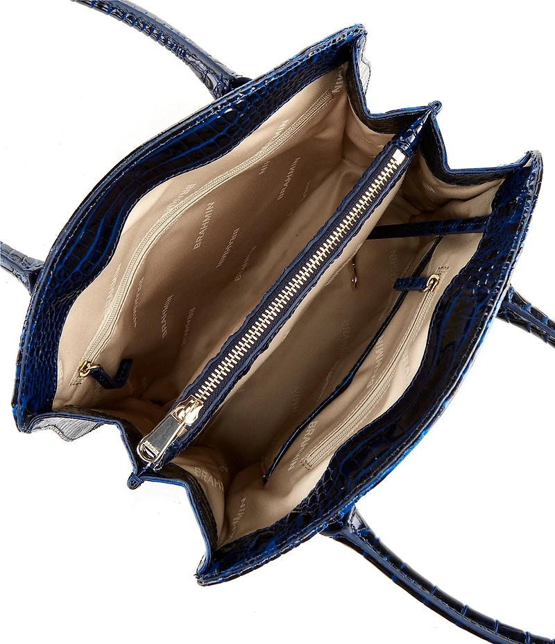 BRAHMIN Melbourne Collection Rosetta Pecan Satchel Bag