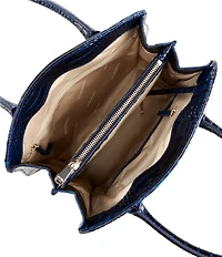 BRAHMIN Melbourne Collection Rosetta Pecan Satchel Bag