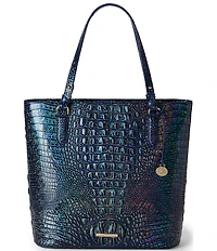 BRAHMIN Melbourne Collection Royal Blue Ezra Tote Bag