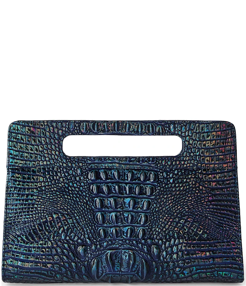 BRAHMIN Melbourne Collection Royal Blue Ravina Magnetic Snap Clutch