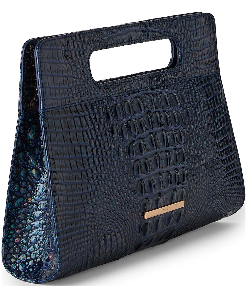 BRAHMIN Melbourne Collection Royal Blue Ravina Magnetic Snap Clutch
