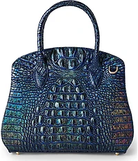 BRAHMIN Melbourne Collection Royal Blue Rosetta Satchel Bag