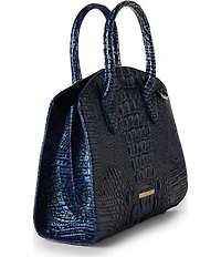 BRAHMIN Melbourne Collection Royal Blue Rosetta Satchel Bag