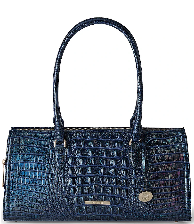 BRAHMIN Melbourne Collection Royal Blue Sophia Satchel Bag
