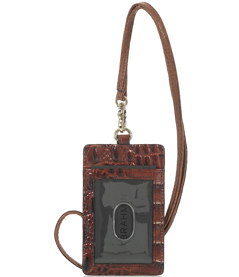 BRAHMIN Melbourne Collection Sawyer Crocodile-Embossed Lanyard