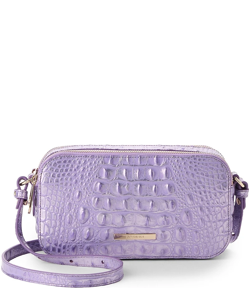 BRAHMIN Melbourne Collection Sheer Lavender Danica Crossbody Bag
