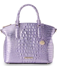 BRAHMIN Melbourne Collection Sheer Lavender Duxbury Satchel Bag
